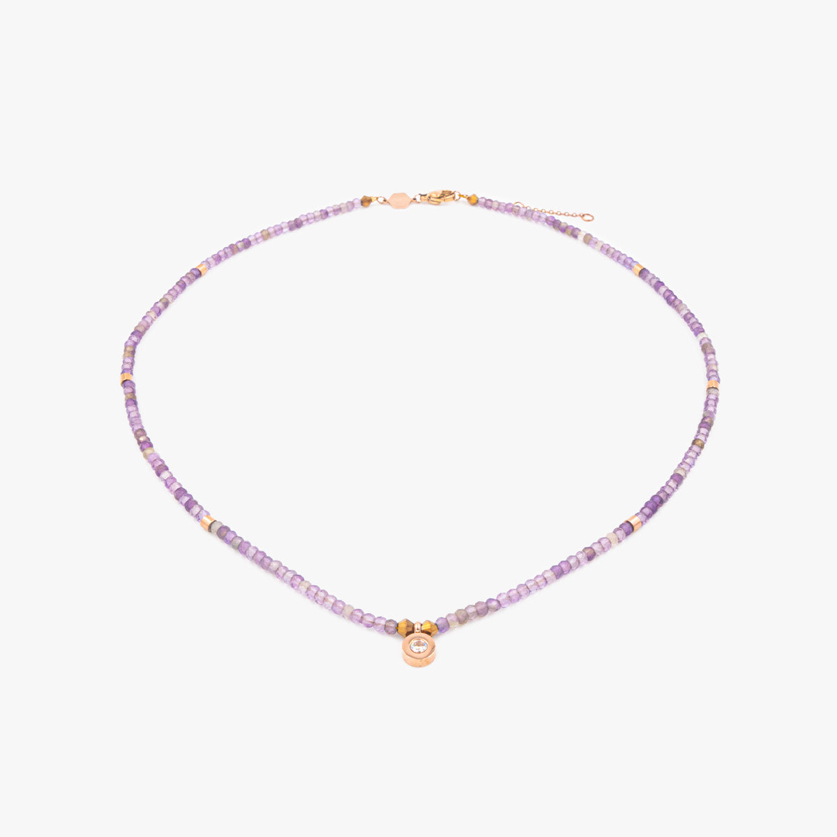 Collier Lumia en pierres naturelles d'Améthyste - SLOYA